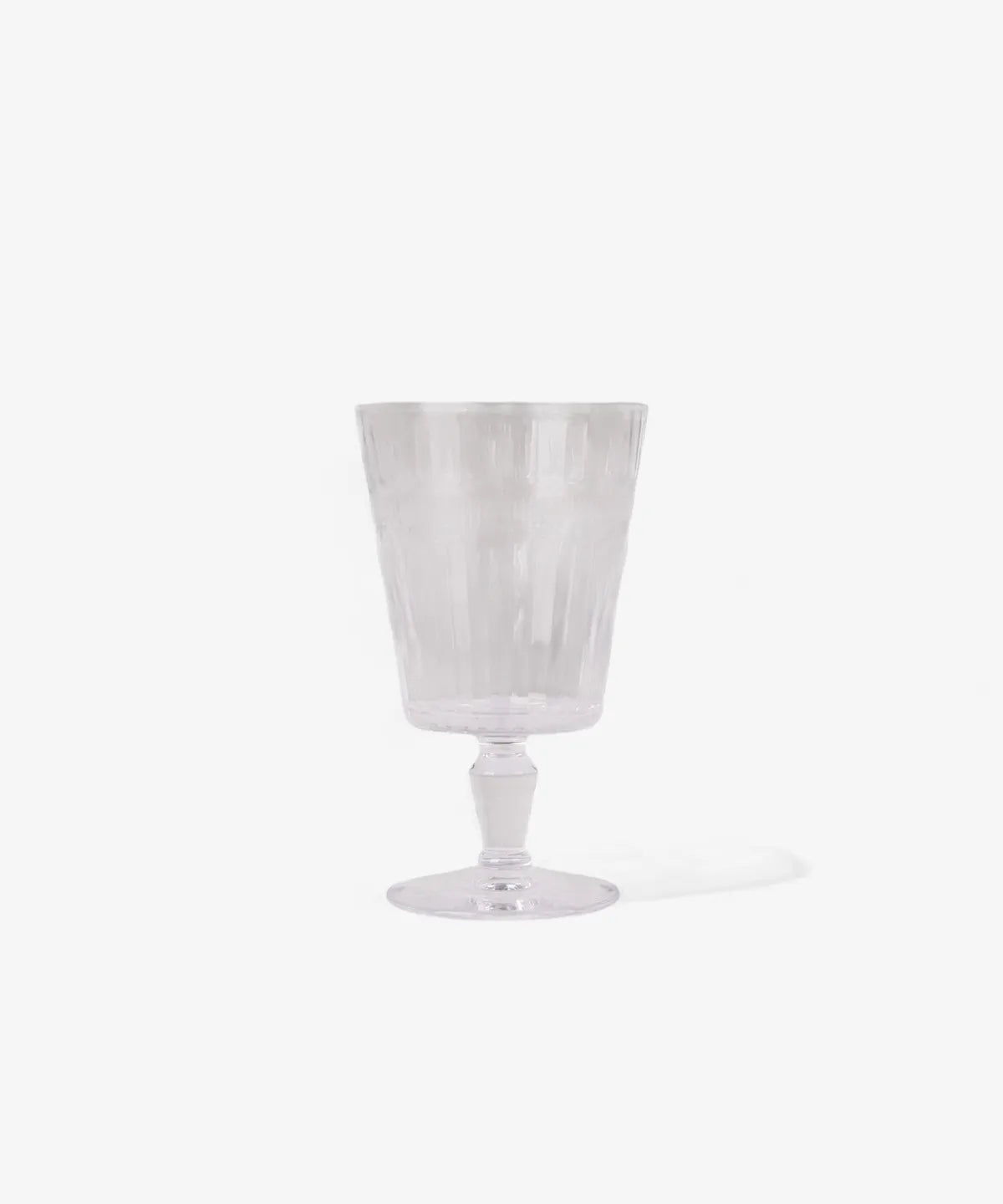 Glow glass goblet clear pressed glass