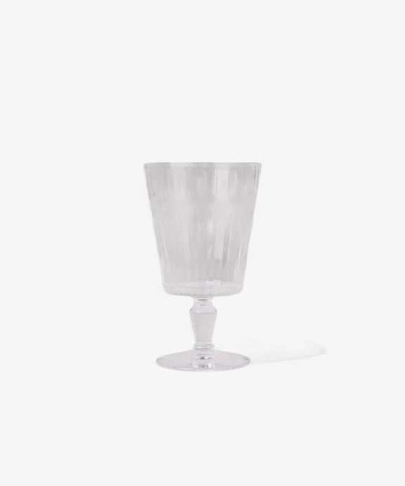 Glow glass goblet clear pressed glass