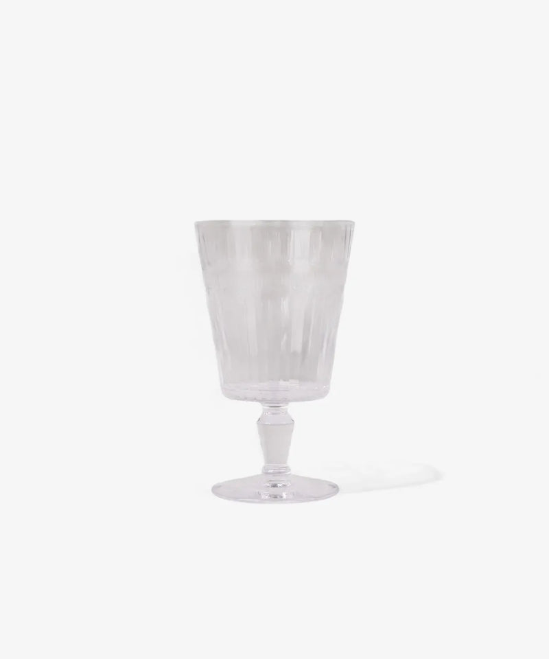 Glow glass goblet clear pressed glass