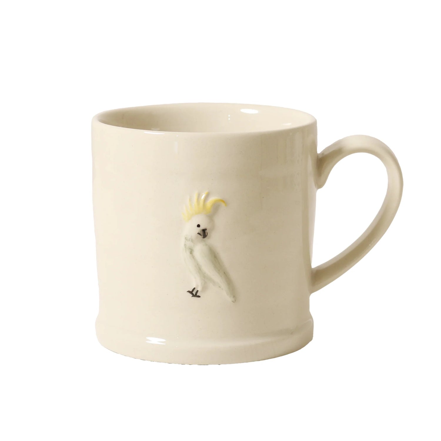 Cockatoo Favourite Thingd Mug – hand-painted stoneware 310ml
