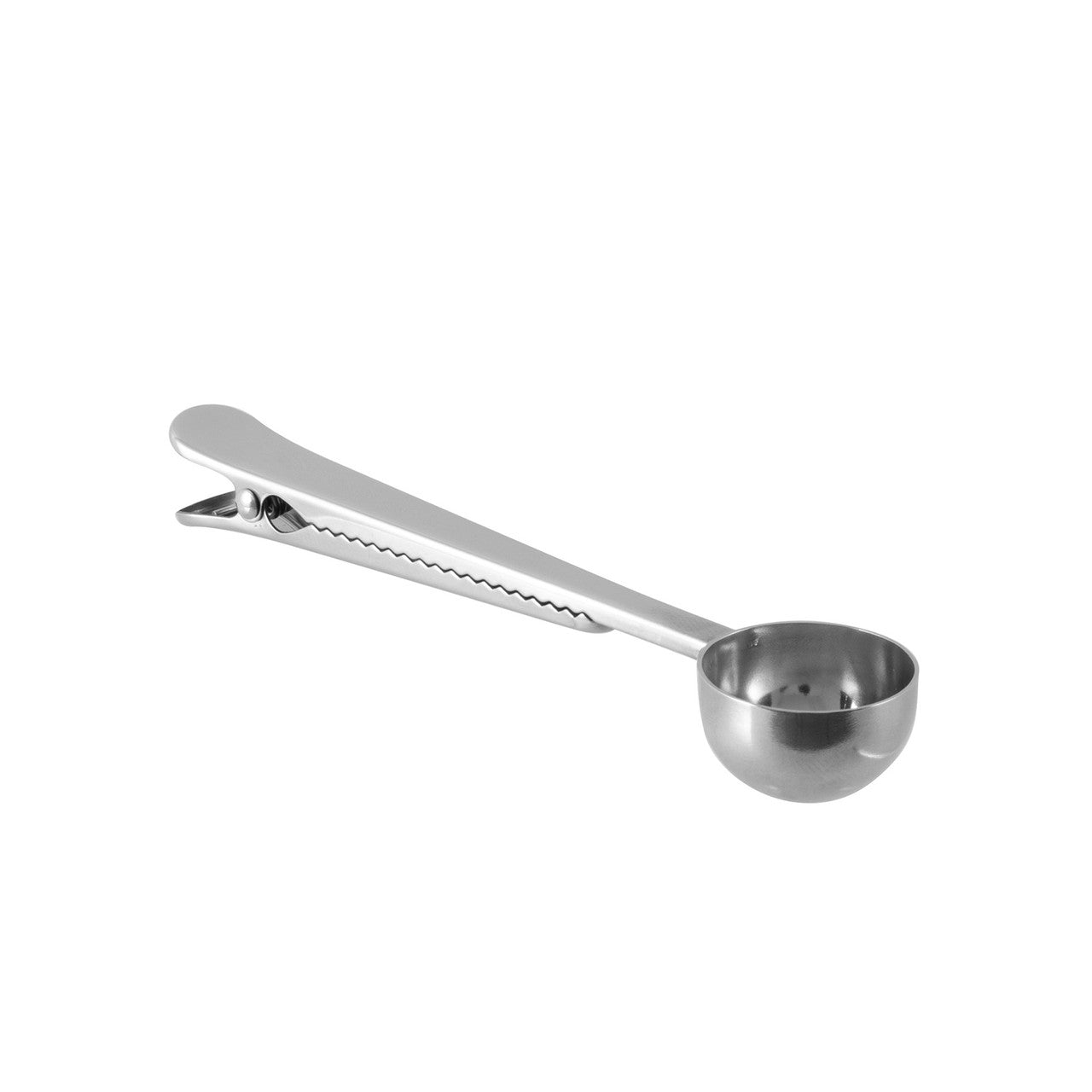 Metallic scoop and tongs on a white background. Coffee Scoop Clip by Avanti