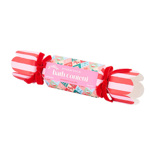 Strawberry vanilla bath confetti in bon bon packaging – stocking filler