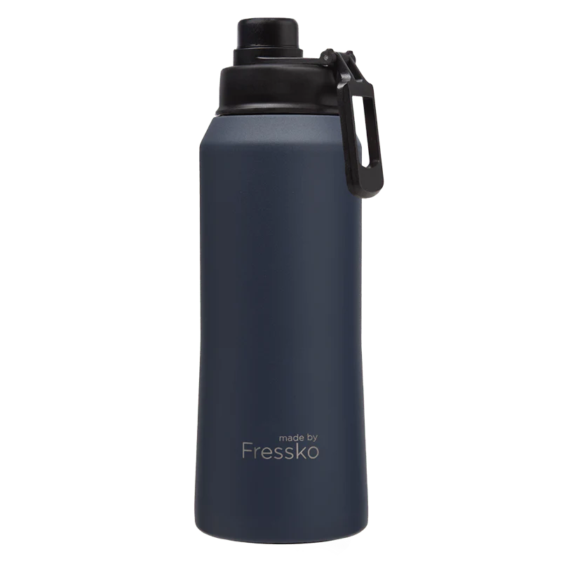 Fressko Core 1 Litre Drink Bottle in Denim with leak proof lid