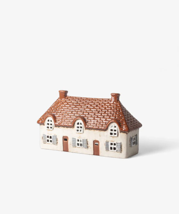 cotswold ivory ceramic tea light cottage house