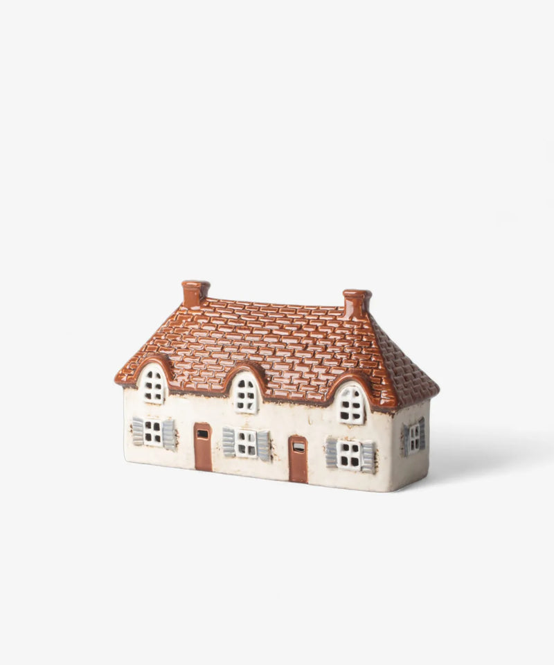 cotswold ivory ceramic tea light cottage house
