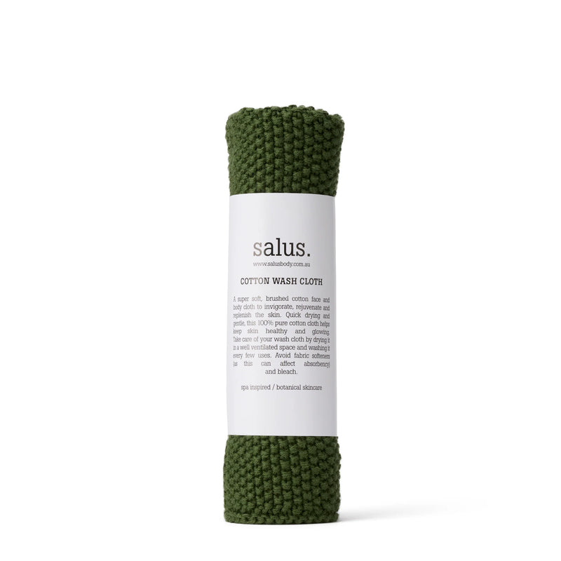 Salus Cotton Wash Cloth Green