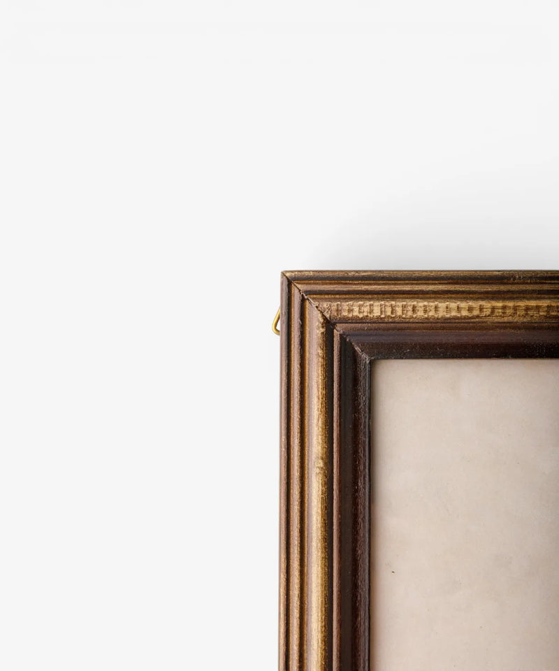 Moody landscape wall art for gallery walls, living rooms and country interiors. Close up of frame.