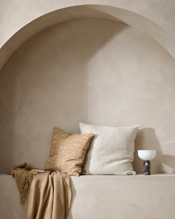 Extra large neutral cushion with viscose lustre - modern home styling