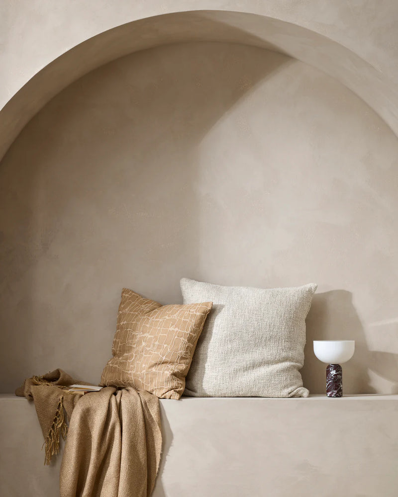 Extra large neutral cushion with viscose lustre - modern home styling