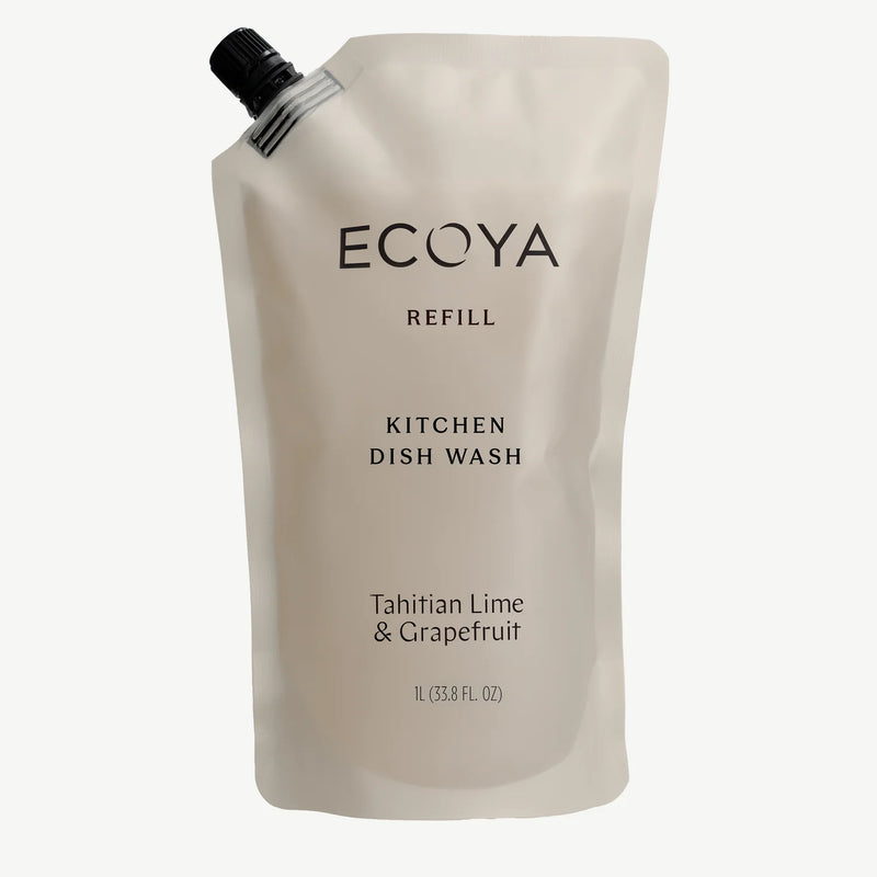 ECOYA Tahitian Lime and Grapefruit Dish Wash Refill 1L pouch.