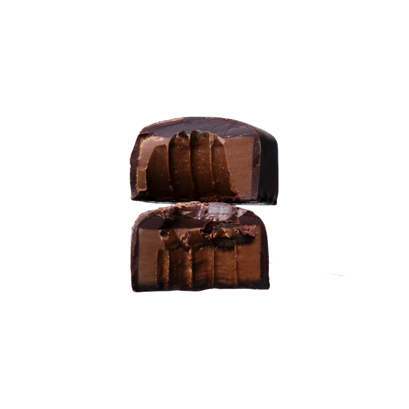 Loco Love Double Chocolate Truffle made with organic cacao and Peruvian cacao nibs.