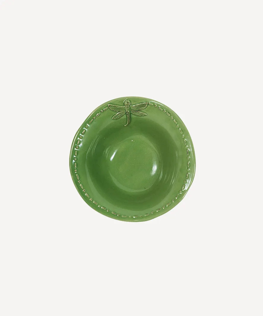 Small green glazed bowl for salt and spices