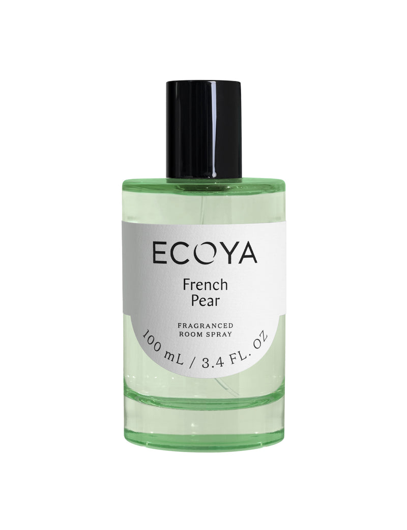 Ecoya French Pear Room Spray bottle with black cap