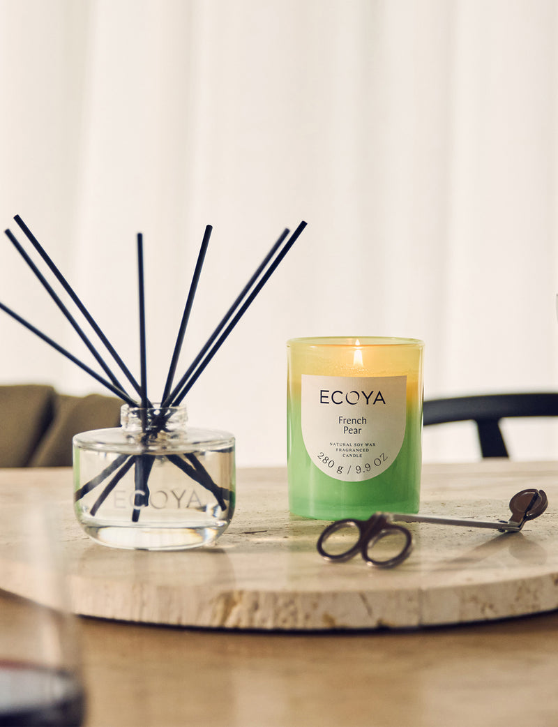 Ecoya French Pear Metro Candle boxed – elegant home fragrance
