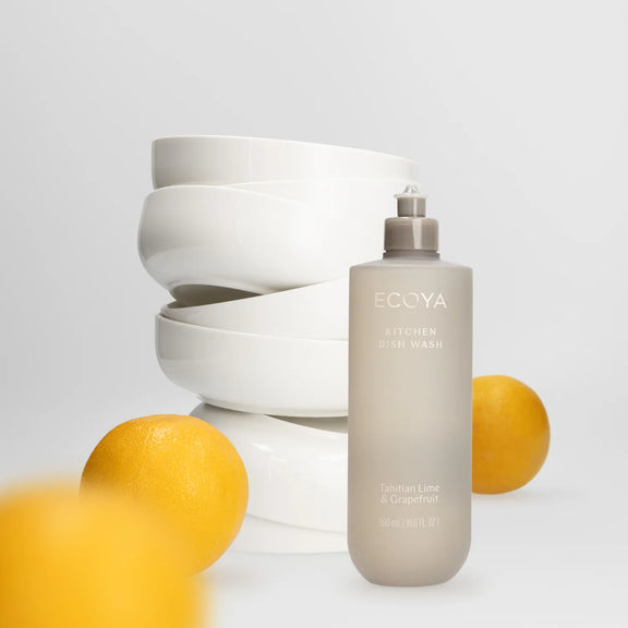 ECOYA plant-based Dish Wash in Tahitian Lime and Grapefruit fragrance.