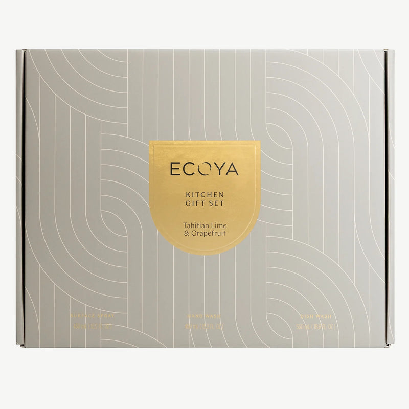 Tahitian Lime and Grapefruit kitchen cleaning and hand care gift set by ECOYA.