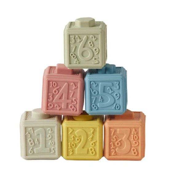 Eco-friendly pastel counting blocks for babies and toddlers learning numbers 
