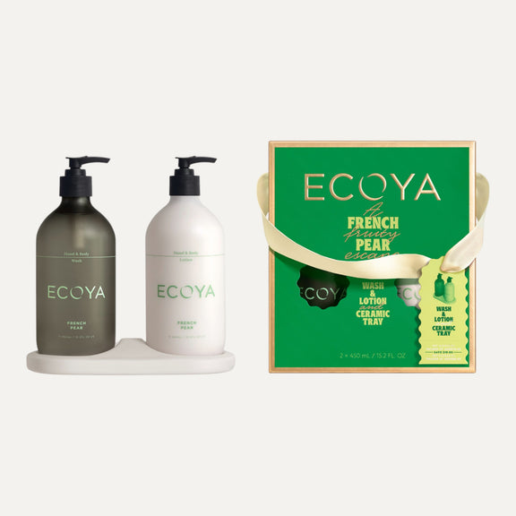 Ecoya French Pear Bathroom Gift Set – Holiday Collection Christmas limited edition