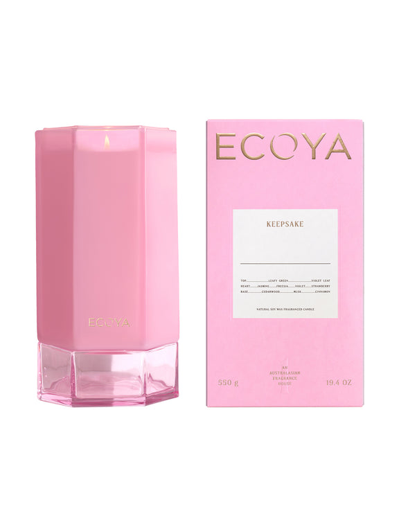 coya Keepsake Candle #1 – luxury fragranced candle in cut glass jar