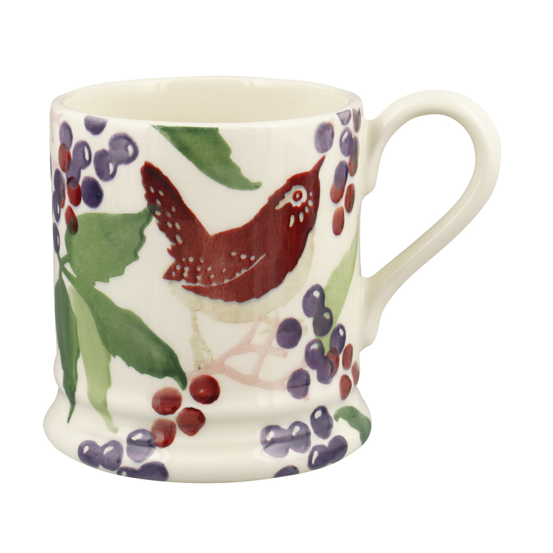 Emma Bridgewater Elderberry 1/2 Pint Mug with purple berry design