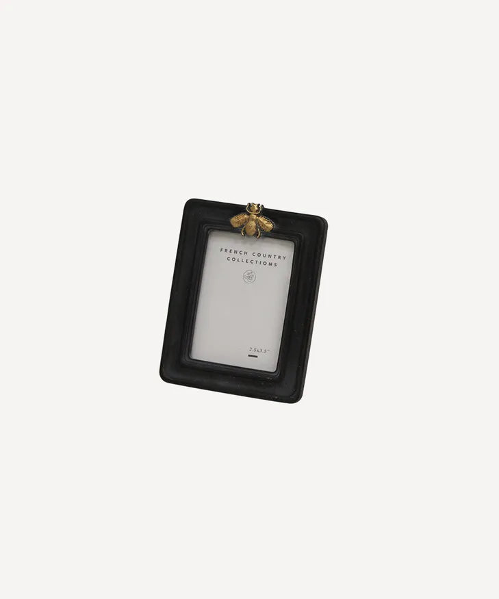 Bee black resin frame with gold accent