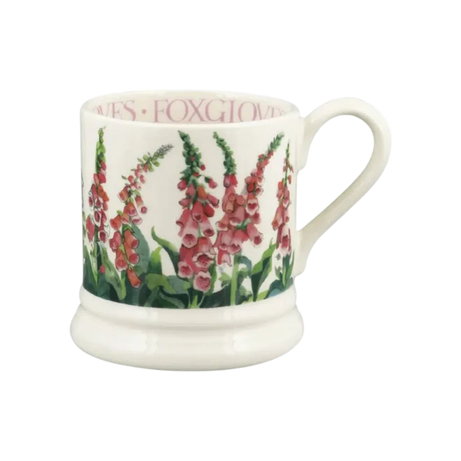Emma Bridgewater Foxgloves 2025 1/2 Pint Mug handmade in Stoke-on-Trent