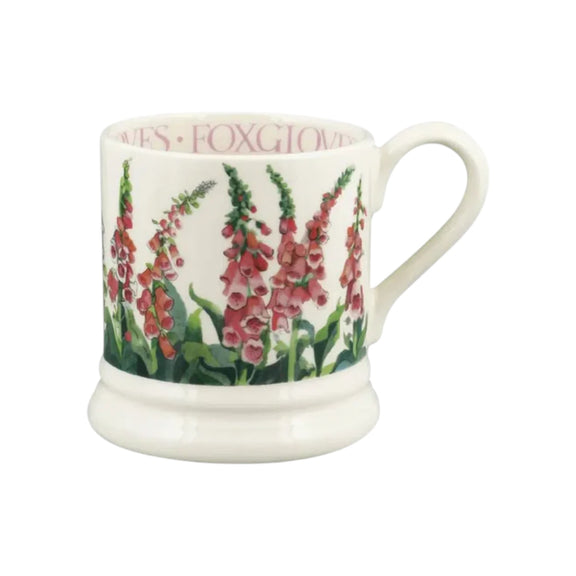 Emma Bridgewater Foxgloves 2025 1/2 Pint Mug handmade in Stoke-on-Trent