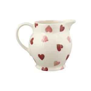 Emma Bridgewater Pink Hearts 1/2 Pint Jug – handmade English pottery