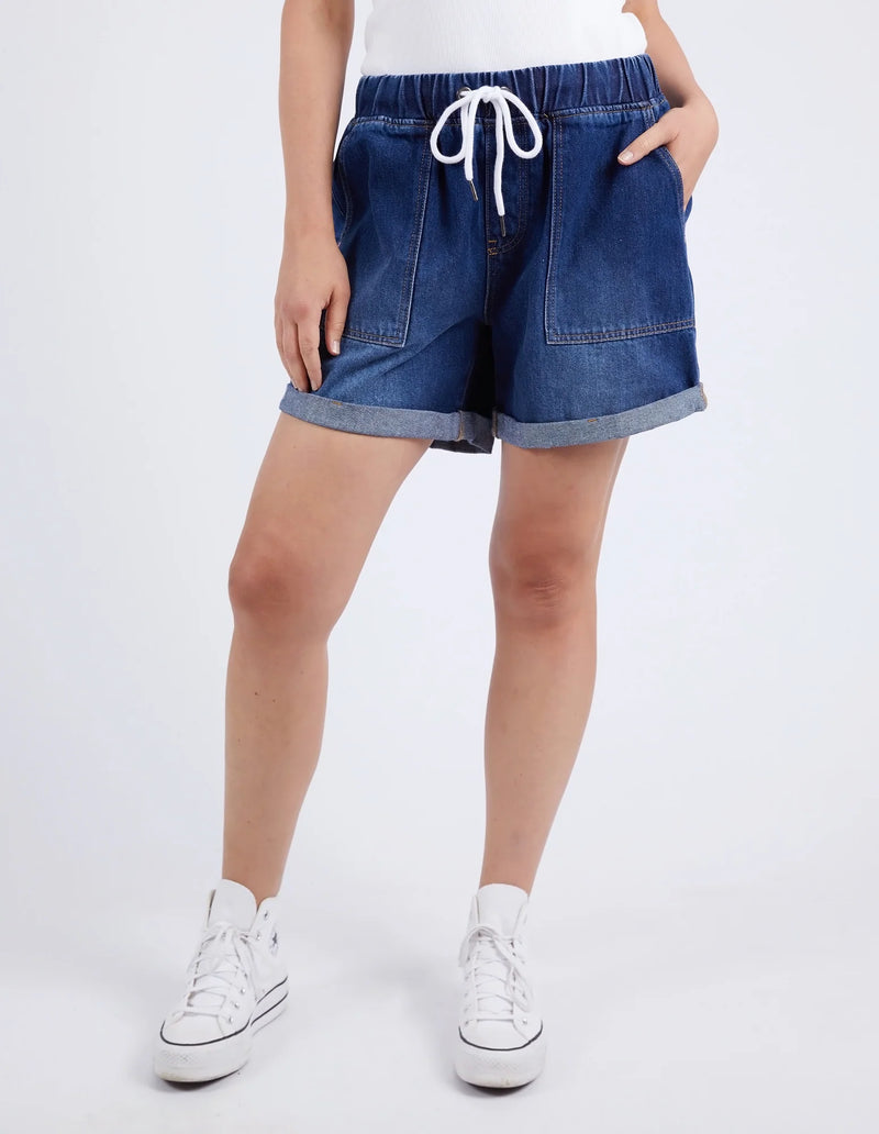 Emma Relaxed Denim Short | Dark Blue