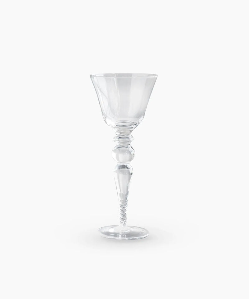 Single Emperor Wine Goblet in clear glass with tall elegant stem