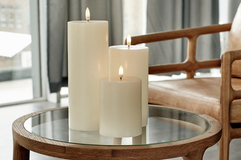 Classic ivory flameless votive candle home styling