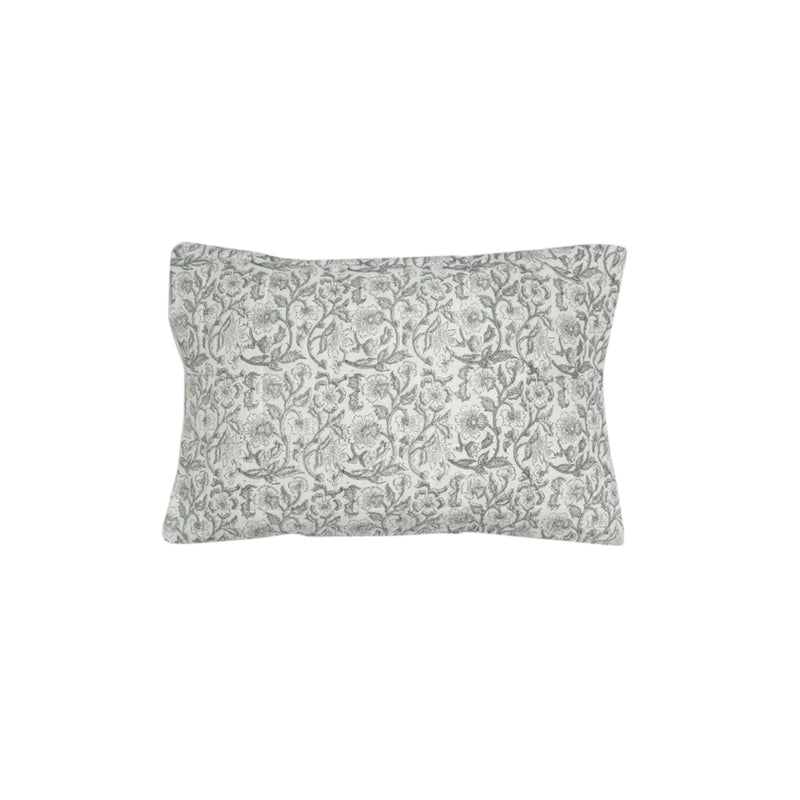 Athena Handblock Blue Pillow Covers set of 2 – linen cotton floral print