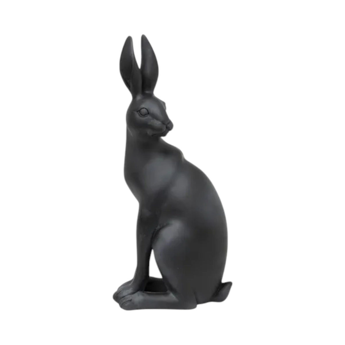 Black Resin Rabbit Harold the Hare Turning Black – My Country Escape