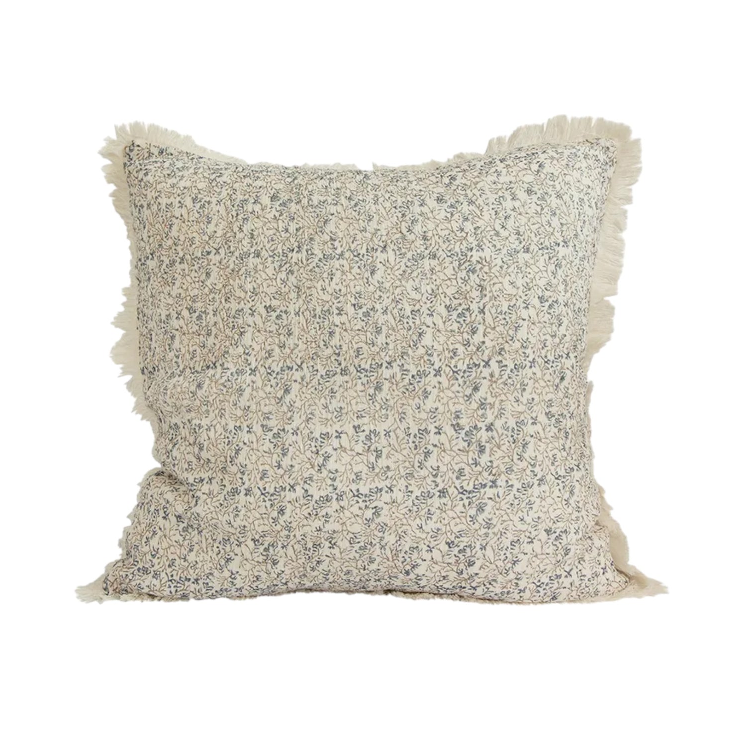 Iris Cotton Crepe Cushion Cover Blue