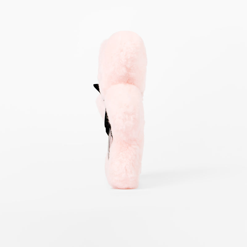 Mini sheepskin baby comforter flat teddy bear Rosie colour