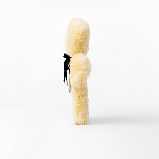 Soft sheepskin baby comforter flat teddy bear Honey colour