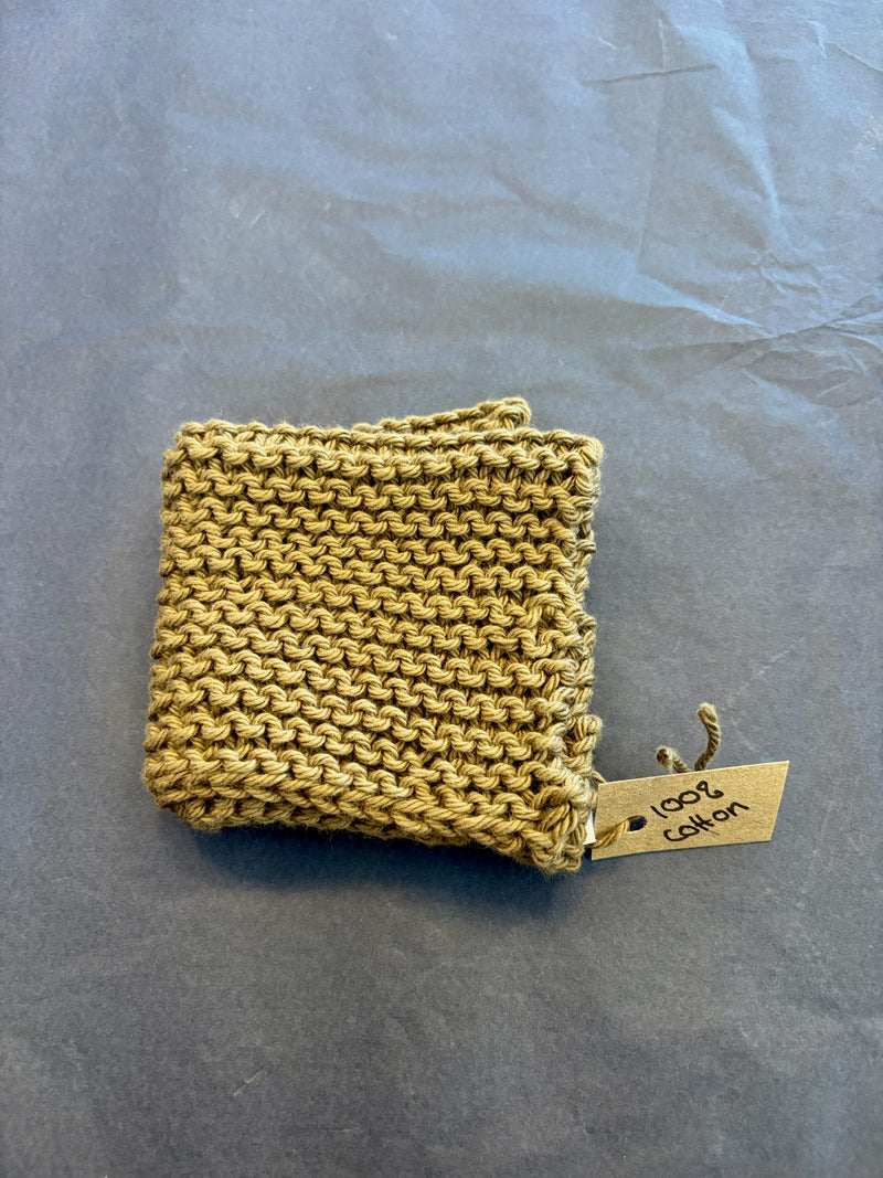 Face Washer Khaki Cotton