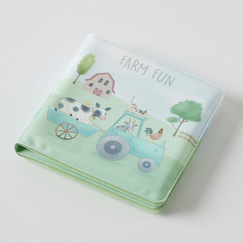 Jiggle & Giggle Farm Fun Bath Book with farm animal illustrations