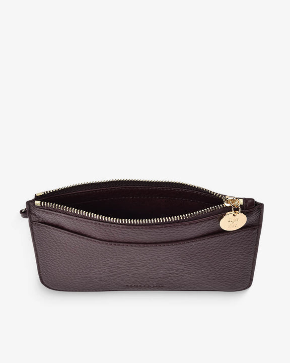 Slim Wine handbag and travel organiser pouch by Elms+King.