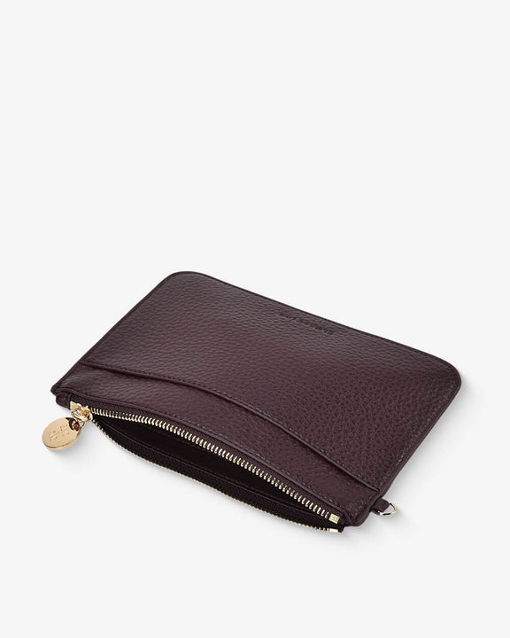Elms + King flat pouch in wine colour. Available at My Country Escape.