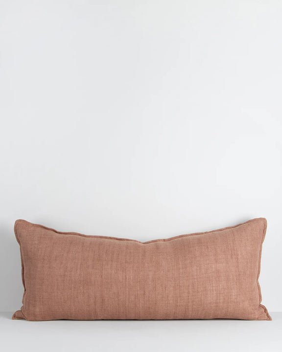 Flaxmill clay linen lumbar cushion 40x90cm