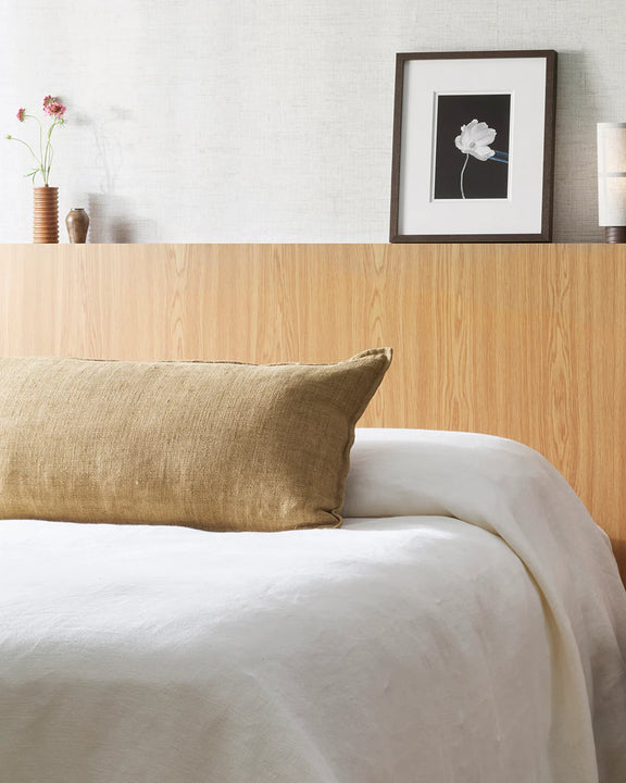 handwoven linen cushion neutral home decor