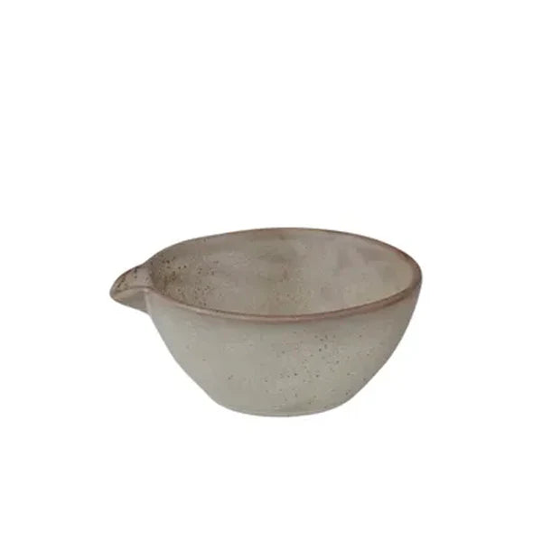 Francis ceramic prep bowl small with speckled natural glaze