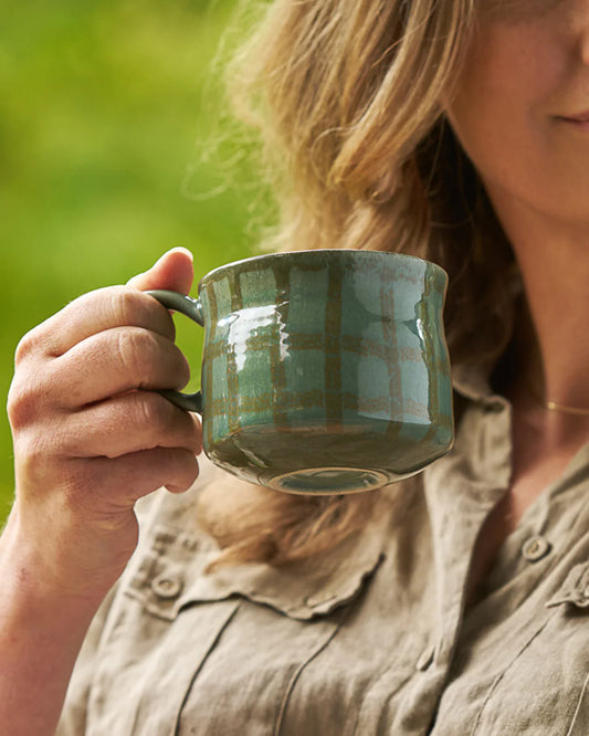 Robert Gordon Frankie Tapestry Mug 350ml green stoneware