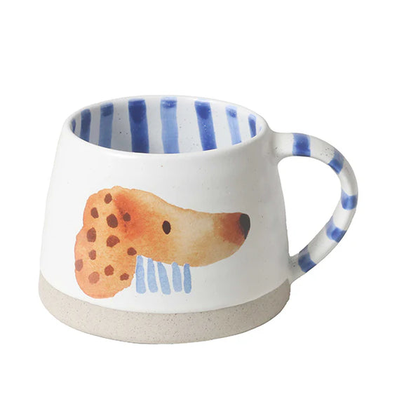 Robert Gordon Fred Mug 340ml 4 Dogs and a Cat artwork by Carolyn Gavin stoneware mug