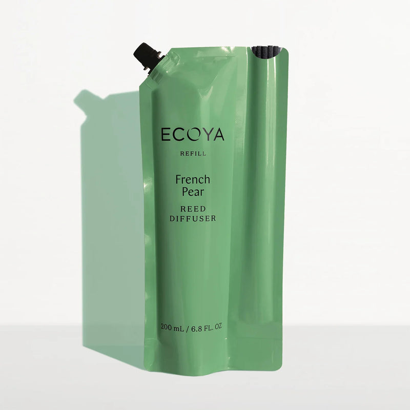 ECOYA French Pear Diffuser Refill 200ml – includes new reeds and eco-friendly pouch