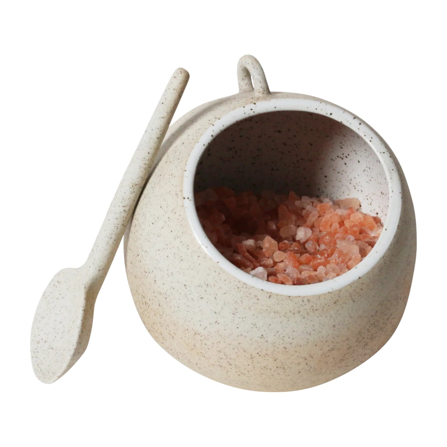 Robert Gordon Garden to Table Salt Pig with Spoon – stoneware kitchen storage