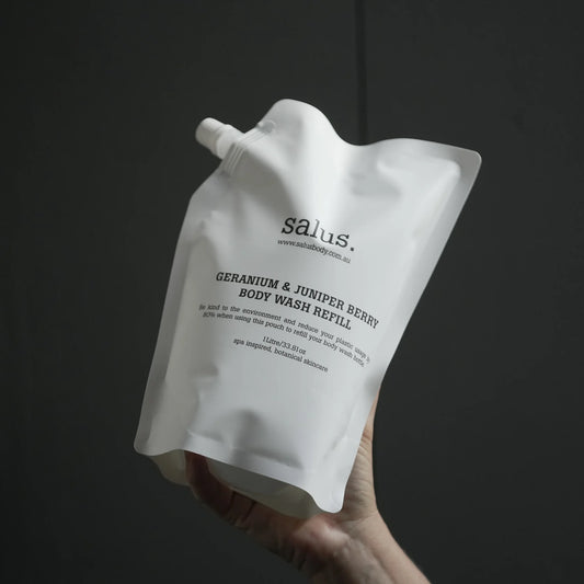 Salus Geranium & Juniper Berry Body Wash Refill 1L | Natural Body Wash Refill