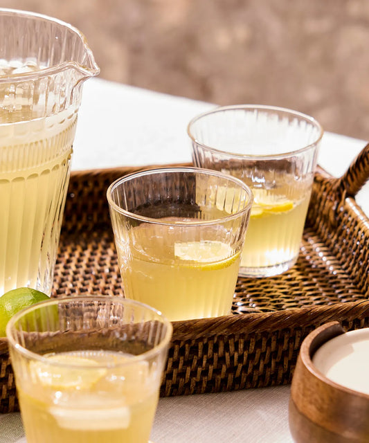 Vintage inspired pressed glass tumbler for everyday use