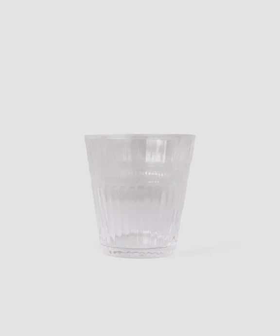 Glow tumbler olive green pressed glass with vintage style